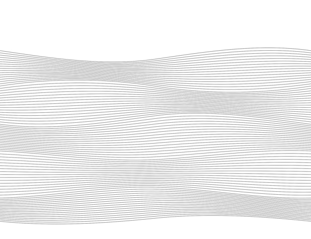 Vague des nombreuses lignes colorées Bandes ondulées abstraites sur fond blanc isolé Dessin au trait créatif Illustration vectorielle EPS 10 Éléments de conception créés à l'aide de l'outil de fusion Bande lisse incurvée