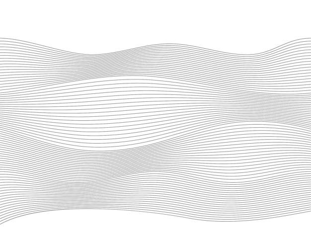 Vague des nombreuses lignes colorées Bandes ondulées abstraites sur fond blanc isolé Dessin au trait créatif Illustration vectorielle EPS 10 Éléments de conception créés à l'aide de l'outil de fusion Bande lisse incurvée