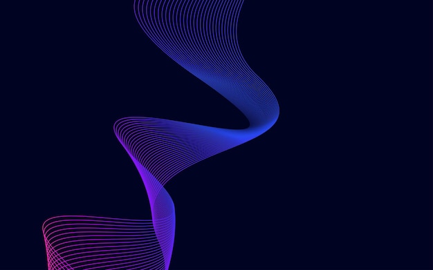 Vague des nombreuses lignes colorées Fond abstrait rayures ondulées isolé