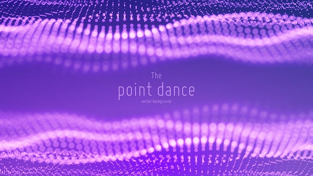Vague De Particules Abstraites, Tableau De Points, Fond De Forme D'onde De Danse