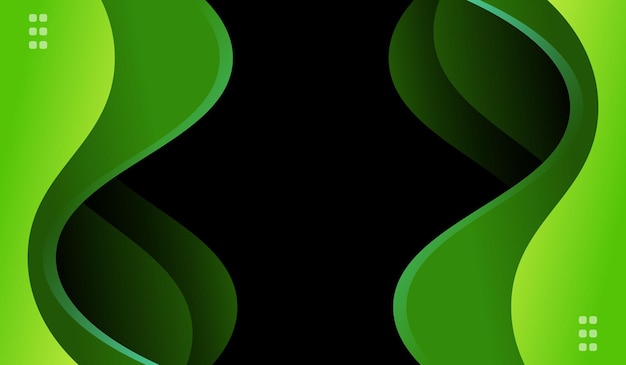 Vague vert arrière-plans design moderne abstrait