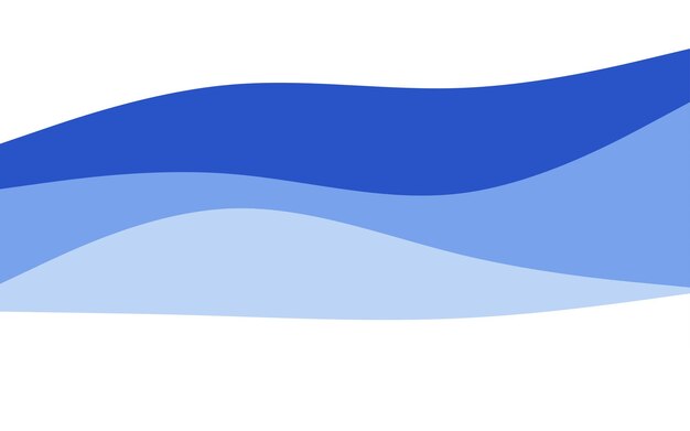 Vecteur vagues créatives fond bleu composition de formes dynamiques illustration vectorielle