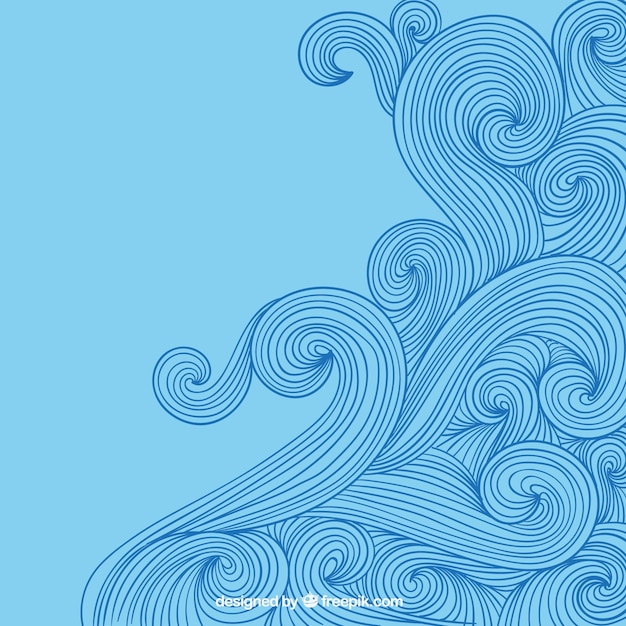 Vecteur vagues dessinés à la main dans le style doodle