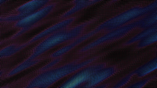 Vagues de points colorés Éclaboussure de données numériques d'un tableau de points Élément d'interface utilisateur de pépin lisse futuriste