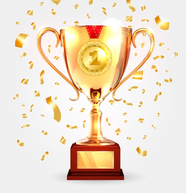 Vainqueur coupe d'or avec médaille.