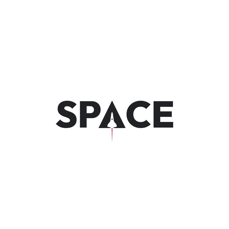 Vaisseau spatial dans la lettre A illustration de conception de vecteur de marque bois logo