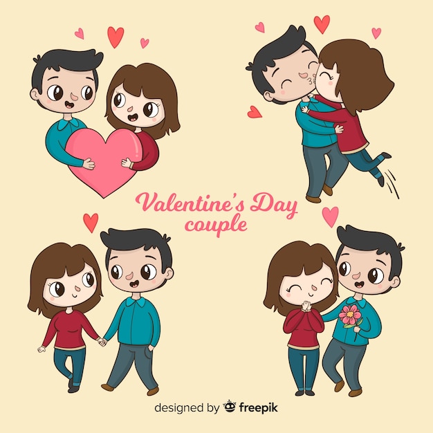 Valentin couple s'amusant collection