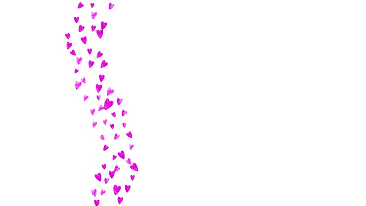 Valentine à l'arrière-plan avec des cœurs brillants roses le 14 février