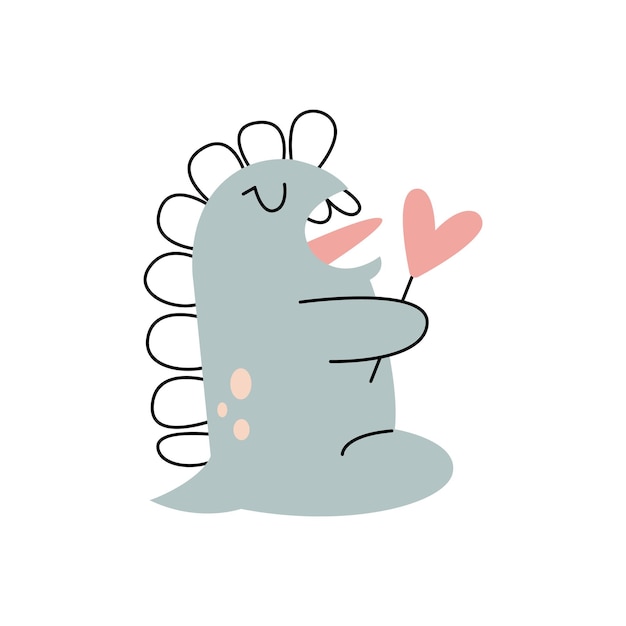 Valentine Bébé Dino Avec Sucette Coeur