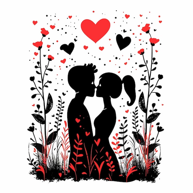 Vecteur valentines_day_greeting_card_cute_postervecteur