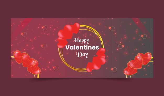 Vecteur valentines day love hearts post sur les réseaux sociaux avec une bannière élégante ou une carte de vœux design de boîte cadeau