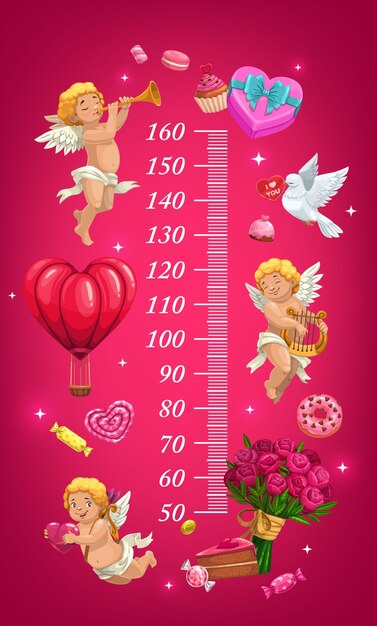 Valentines Day Toise Cupidons Cadeaux Coeurs