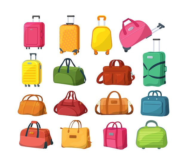 Valise de voyage valise en plastique sacs à dos en métal et valise en cuir avec roues paquet de voyage