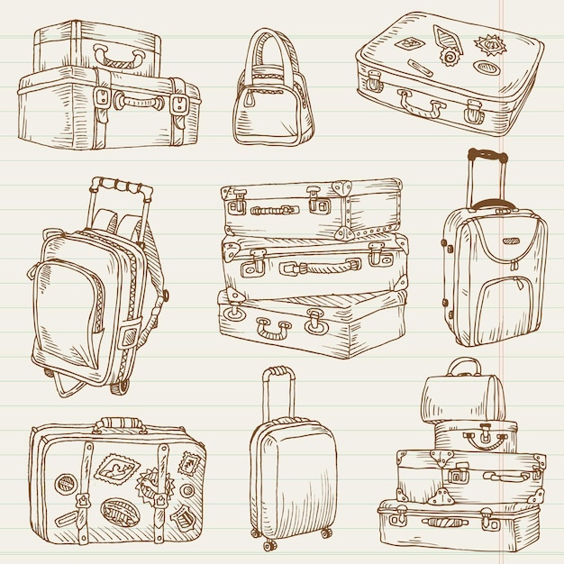 Valises Vintage - Pour La Conception Et L'album