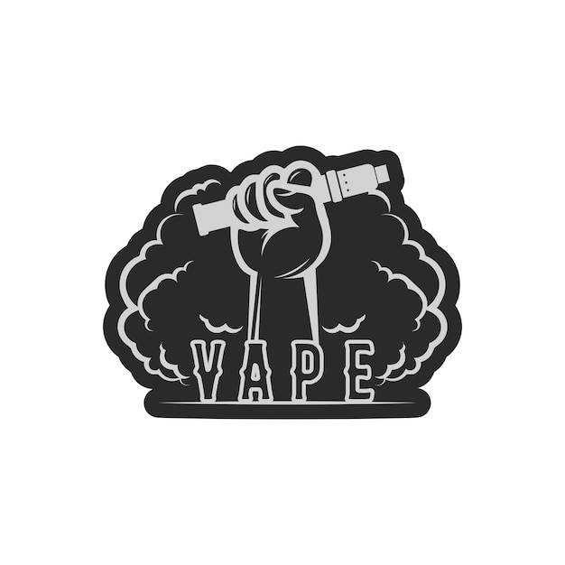 Vape Et Vapeur Logo Icône Vecteur De Fumée Et Scénographie Pour Les Vapoteurs Dispositif De Vapotage Et Style De Vie Moderne Fumer