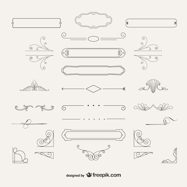 Variété de décorations ornementales