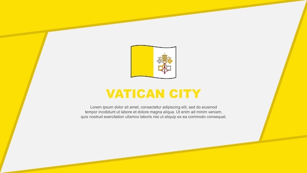 Vatican City Flag Abstract Background Design Template Vatican City Independence Day Banner Cartoon Vector Illustration Vatican City Independence Day