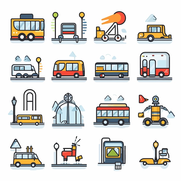 Le Vecteur D'accès_transportation_icon_set