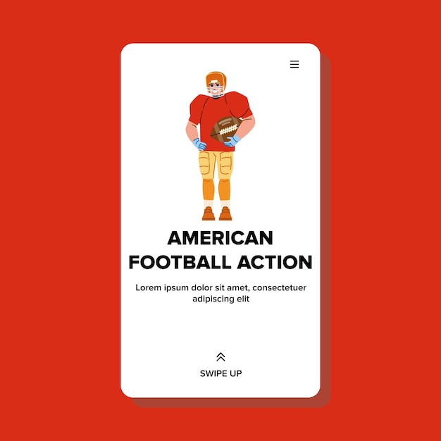 Vecteur D'action De Football Américain