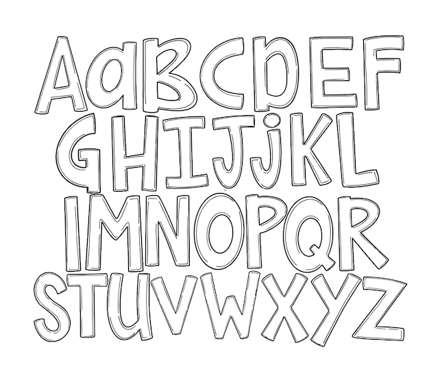 Vecteur alphabet mignon