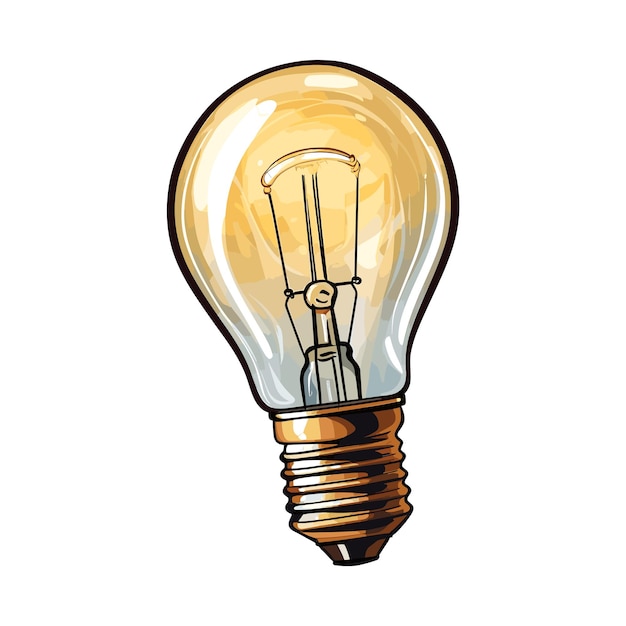 Vecteur vecteur d'ampoule dessiné main créative