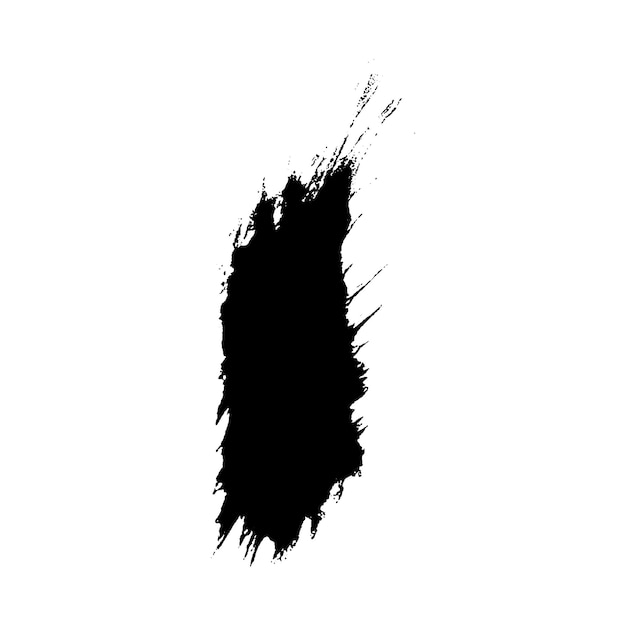 Vecteur vecteur aquarelle peint coup de pinceau noir élément de conception dessiné à la main isolé sur fond blanc