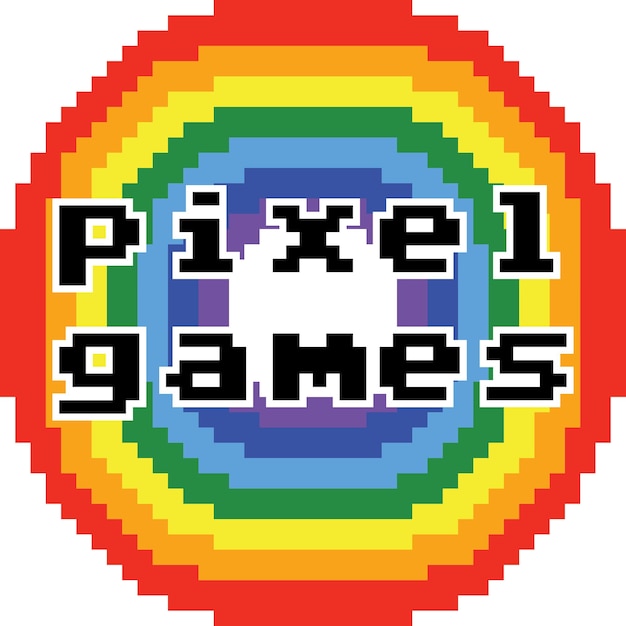 vecteur d'arc-en-ciel de pixels