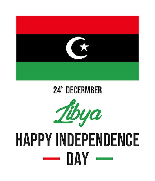 Vecteur vecteur d'art du jour de l'indépendance de la libye