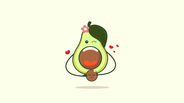 Vecteur le vecteur de l'avacado est mignon.