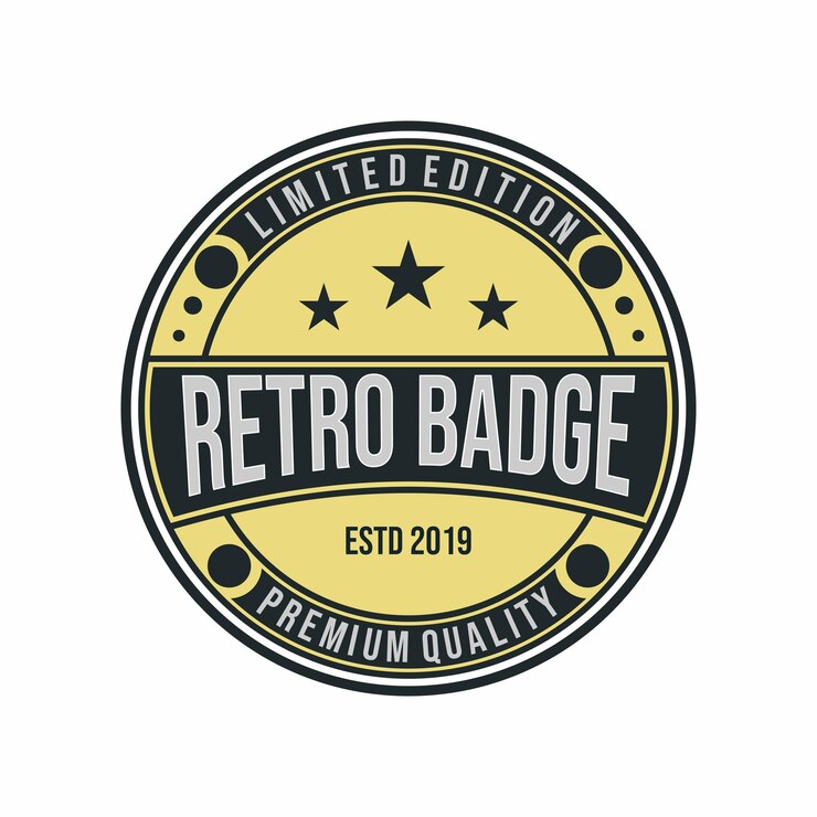 Vecteur vecteur de badge rétro du logo