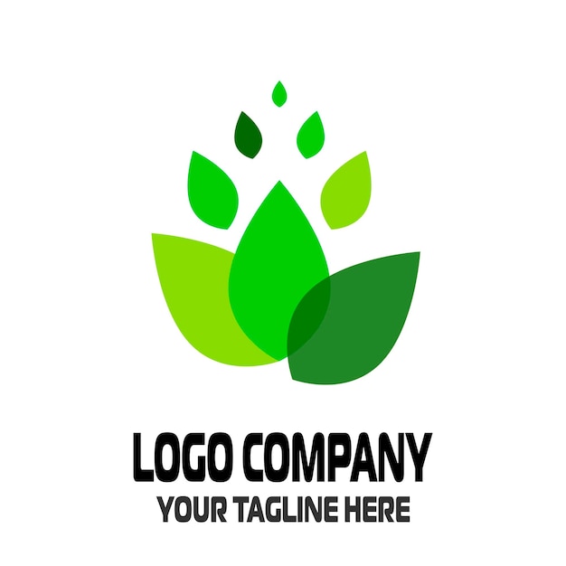 Vecteur de badge vintage rétro hipster logo feuille verte pousse