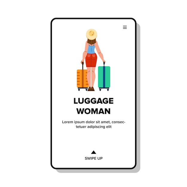 Vecteur De Bagages Femme