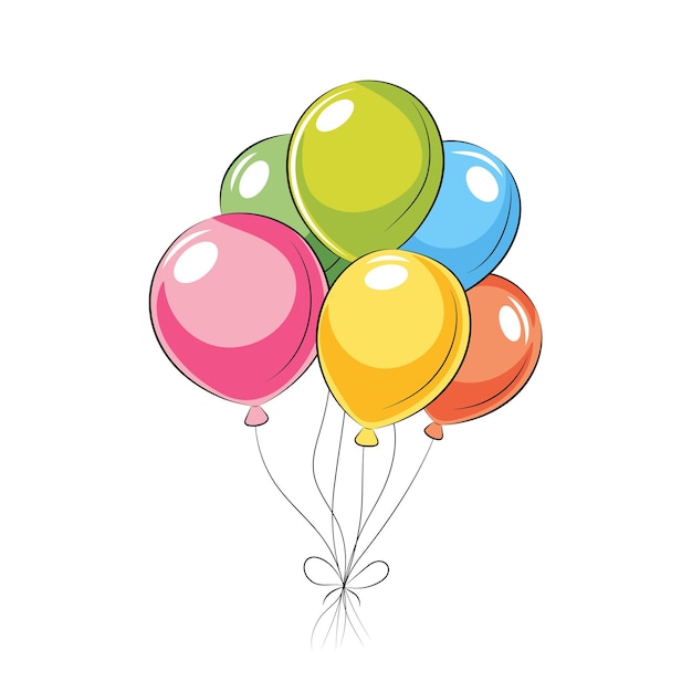 Vecteur de ballons de couleurs vives