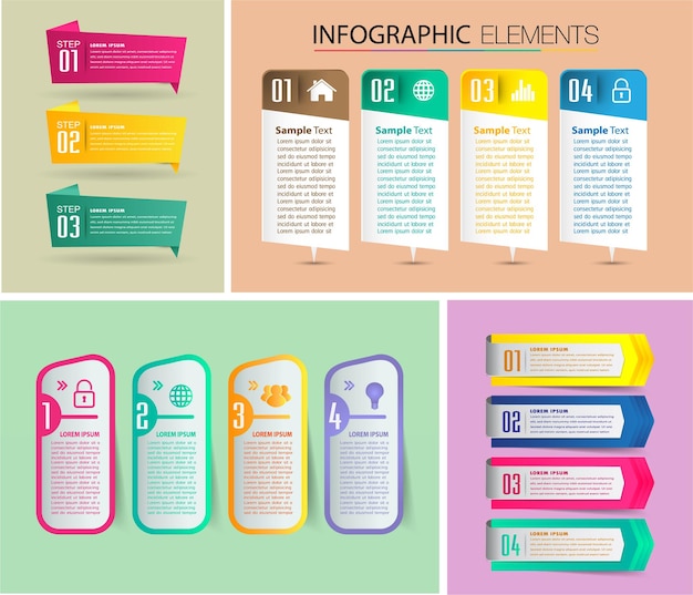 Vecteur De Bannière Infographie Modèle De Zone De Texte Moderne