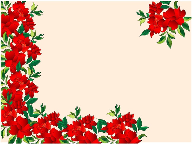 vecteur de belles fleurs et feuilles en arrière-plan