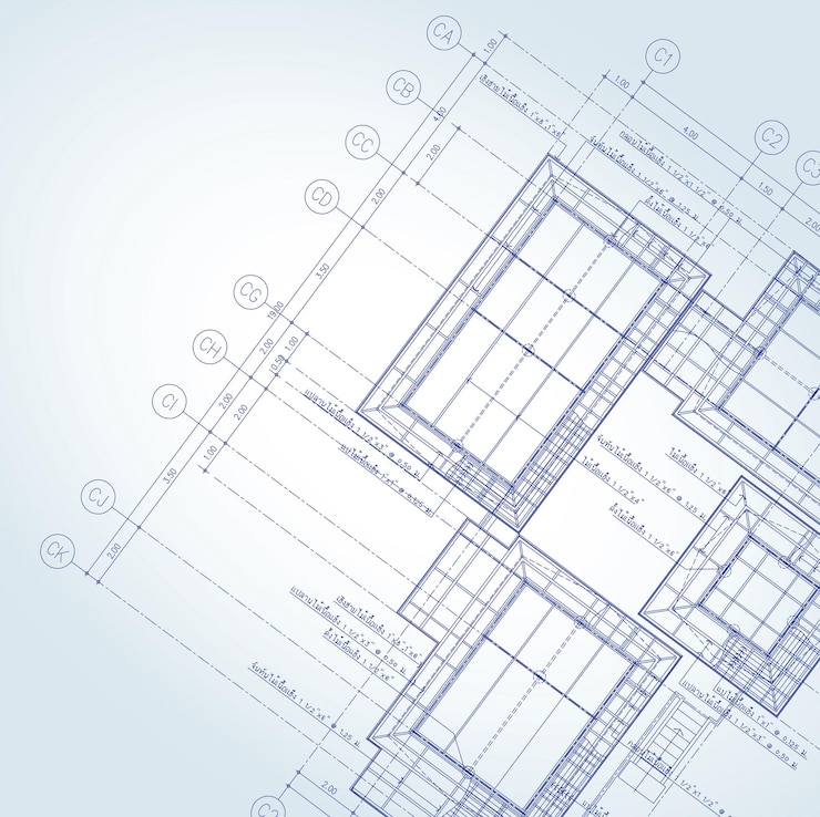 Vecteur vecteur de blue print architecte
