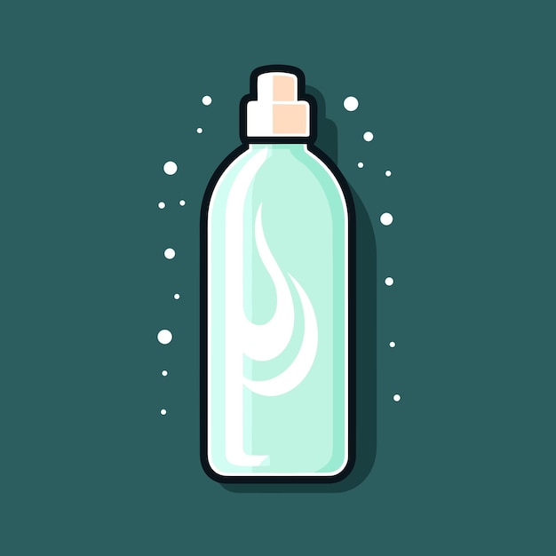 Vecteur vecteur d'une bouteille avec du liquide à l'intérieur représenté comme une icône