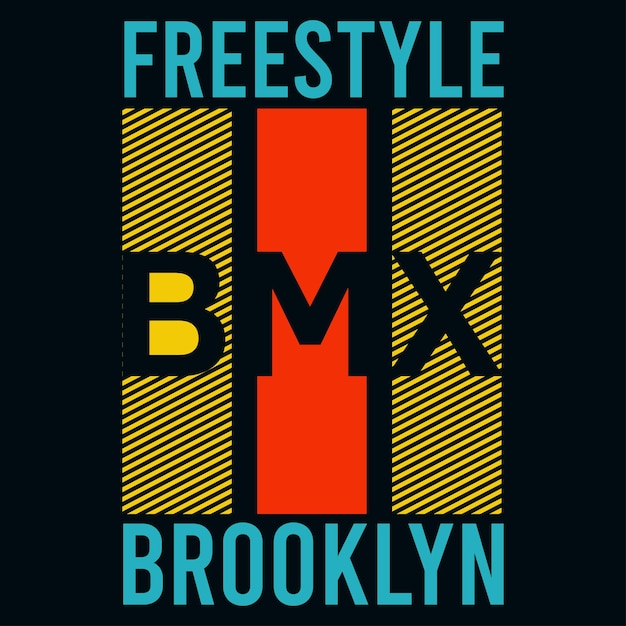 Vecteur Brooklyn Bmx Typographie Illustration Design