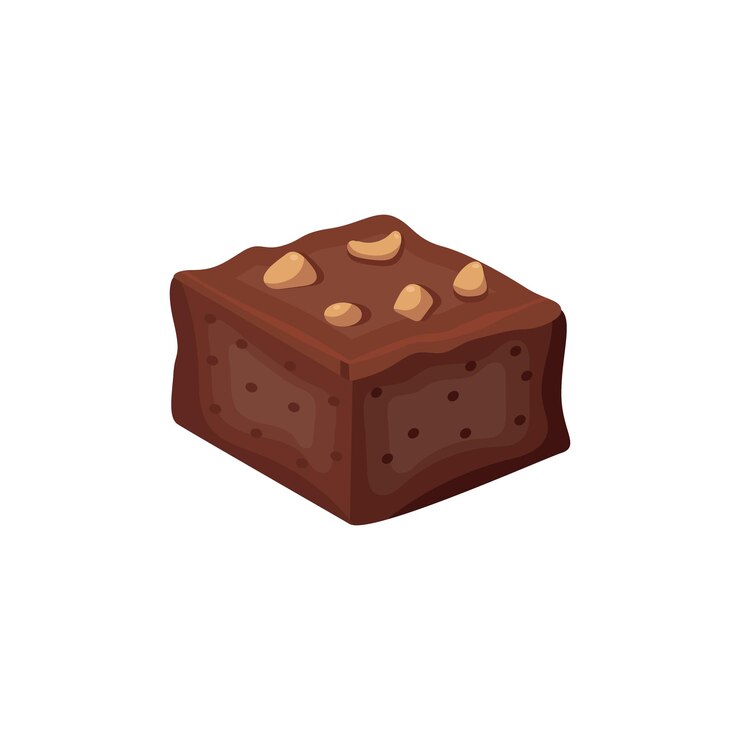 Vecteur vecteur de brownie au chocolat