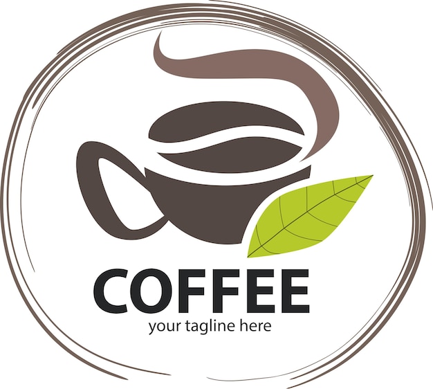 Vecteur de café de logo modifiable