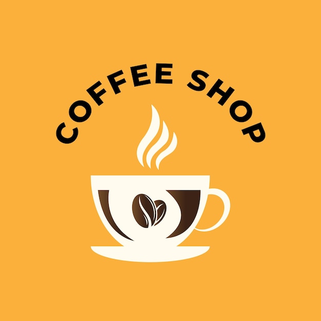 Vecteur de café de logo modifiable