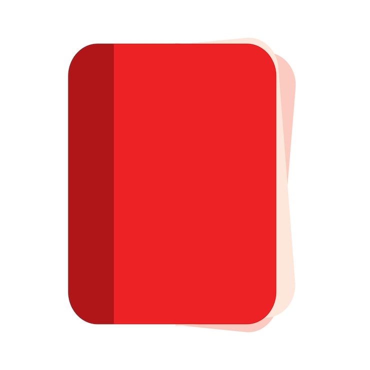 Vecteur vecteur de cahier d'école rouge