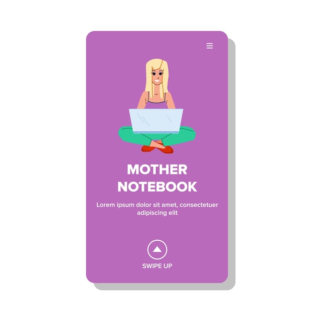 Vecteur De Cahier Mère