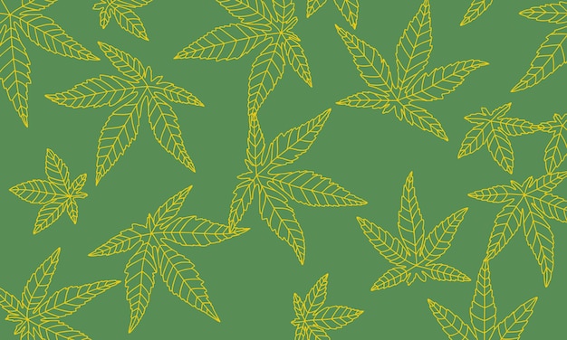 Vecteur vecteur de cannabis dessiné à la main