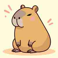 Vecteur le vecteur capybara kawaii