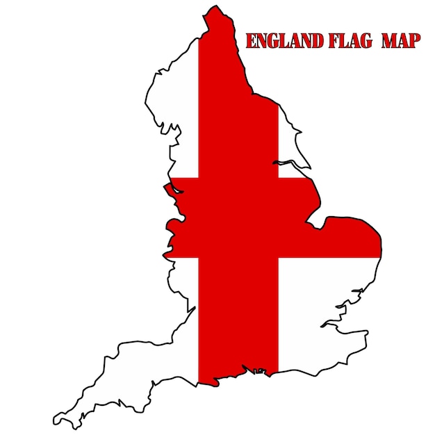 Vecteur de carte drapeau Angleterre