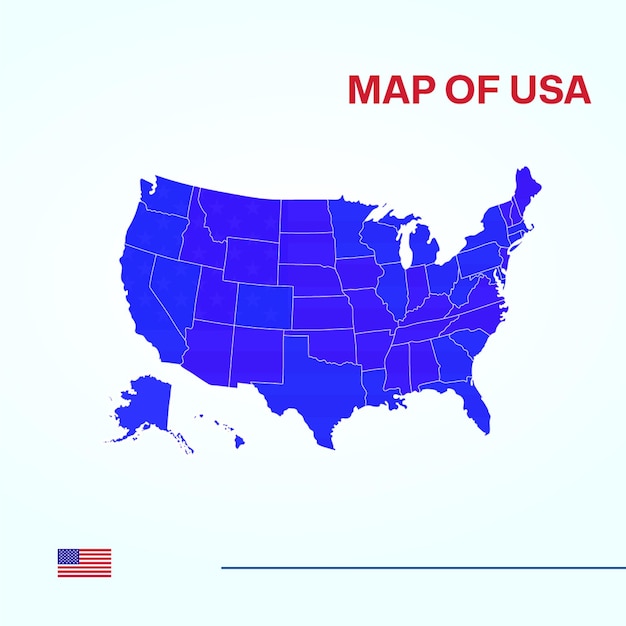 Vecteur de carte des États-Unis