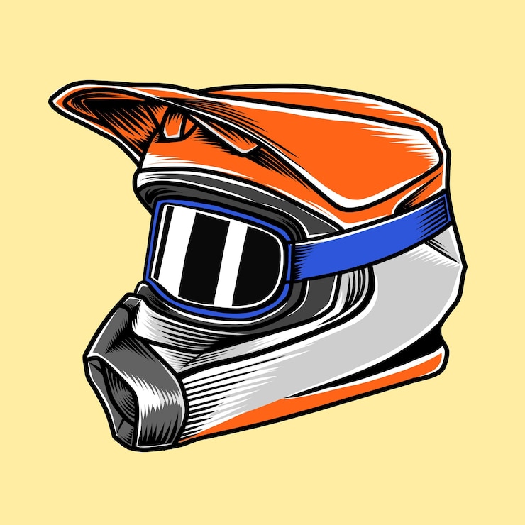 Vecteur vecteur de casque de vélo sale motocross