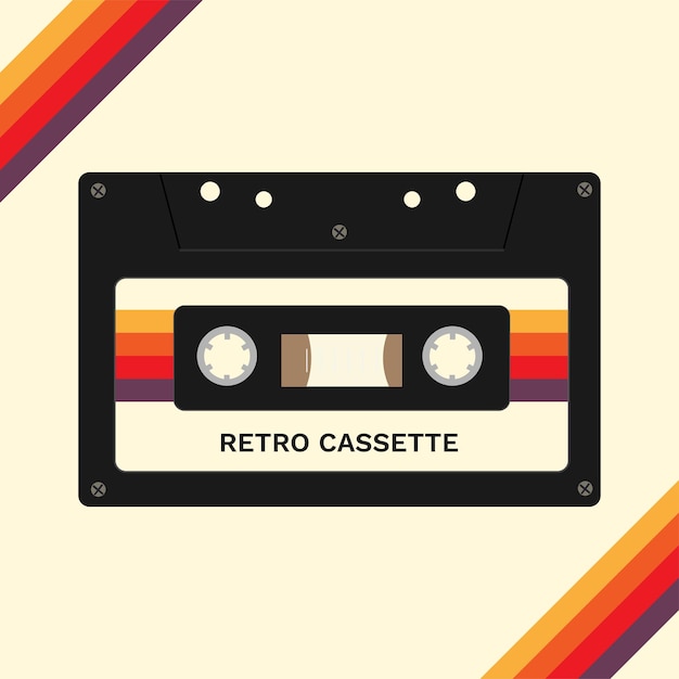 Vecteur De Cassette Audio Rétro