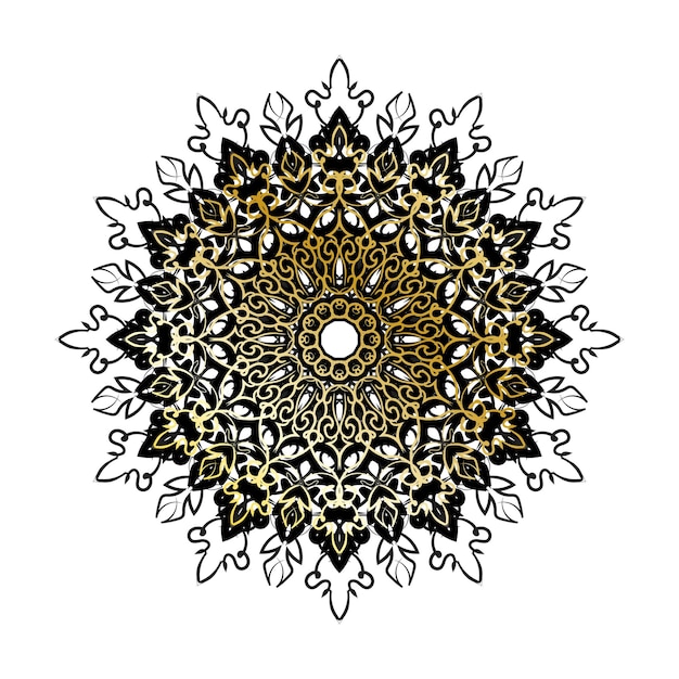 Vecteur Cercle Abstrait Rond Style Mandala De Luxe